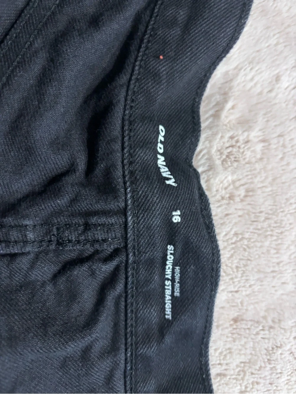 Old Navy Black High-Rise Slouchy Straight Pants